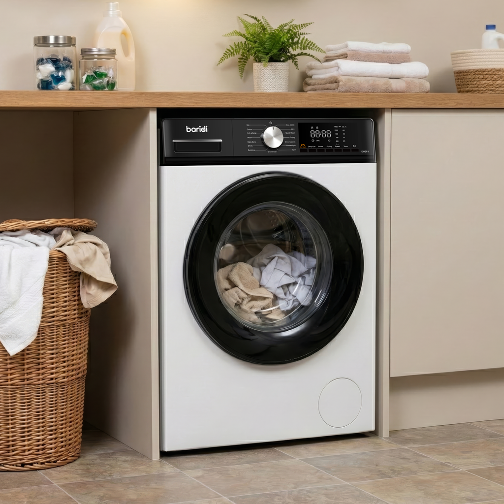 8/5kg Washer Dryer, Front Loading, 1400rpm, Energy Rating A - White DH263