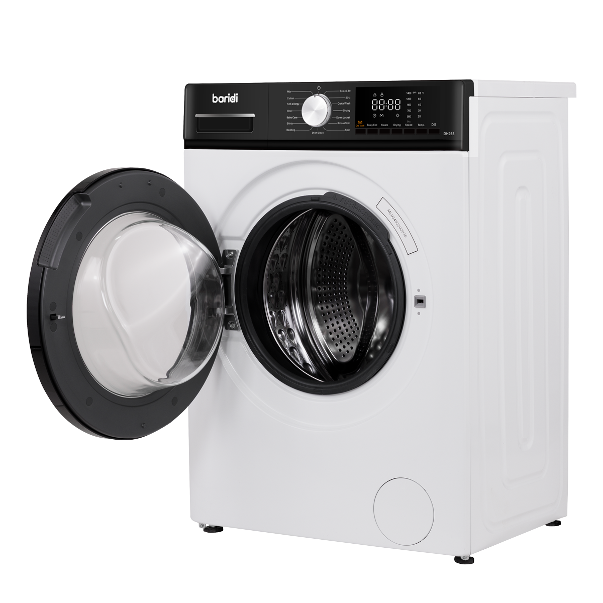 8/5kg Washer Dryer, Front Loading, 1400rpm, Energy Rating A - White DH263