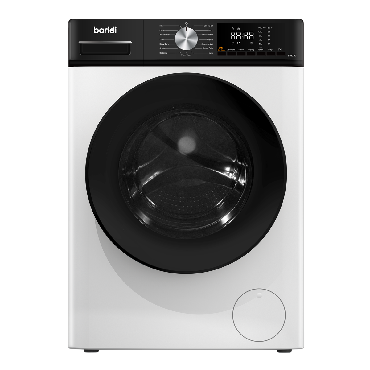 8/5kg Washer Dryer, Front Loading, 1400rpm, Energy Rating A - White DH263