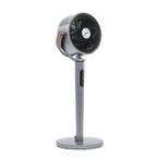 12" Pedestal Fan with Remote Control, Back Light & 12hr Timer - Grey DH264