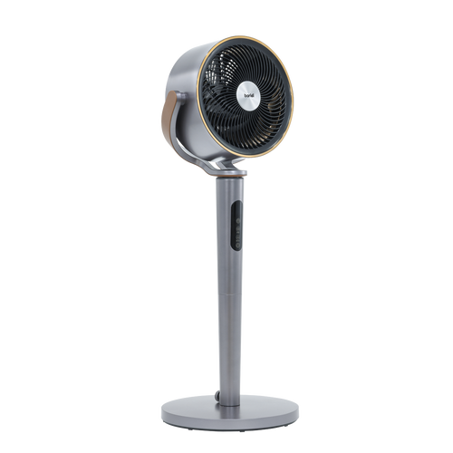 12" Pedestal Fan with Remote Control, Back Light & 12hr Timer - Grey DH264