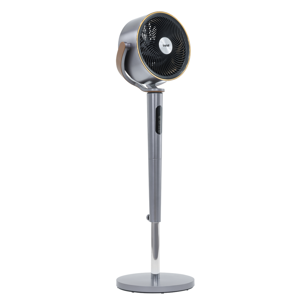 12" Pedestal Fan with Remote Control, Back Light & 12hr Timer - Grey DH264