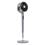 12" Pedestal Fan with Remote Control, Back Light & 12hr Timer - Grey DH264