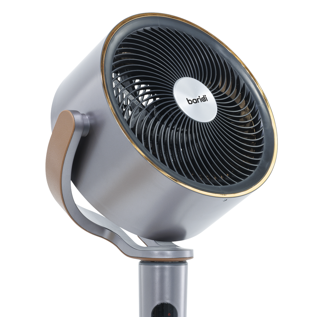 12" Pedestal Fan with Remote Control, Back Light & 12hr Timer - Grey DH264