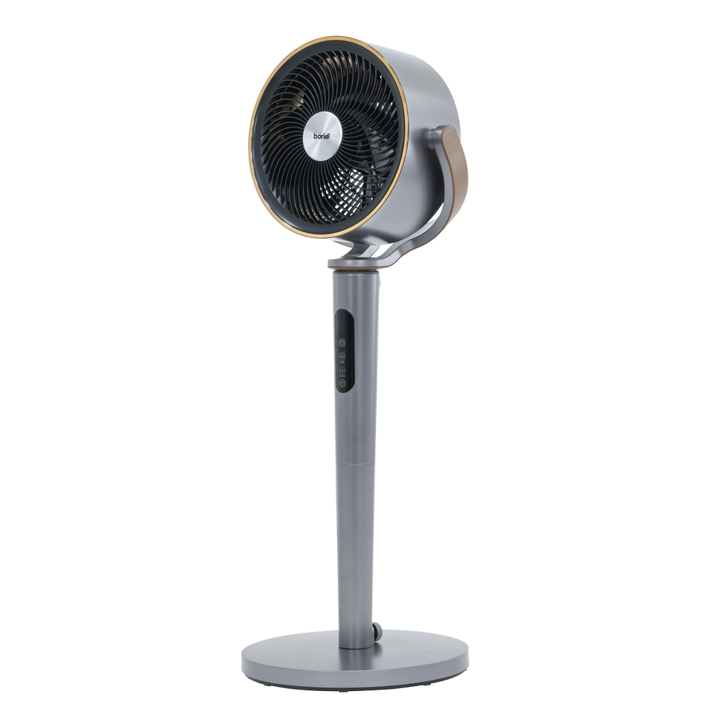 12" Pedestal Fan with Remote Control, Back Light & 12hr Timer - Grey DH264