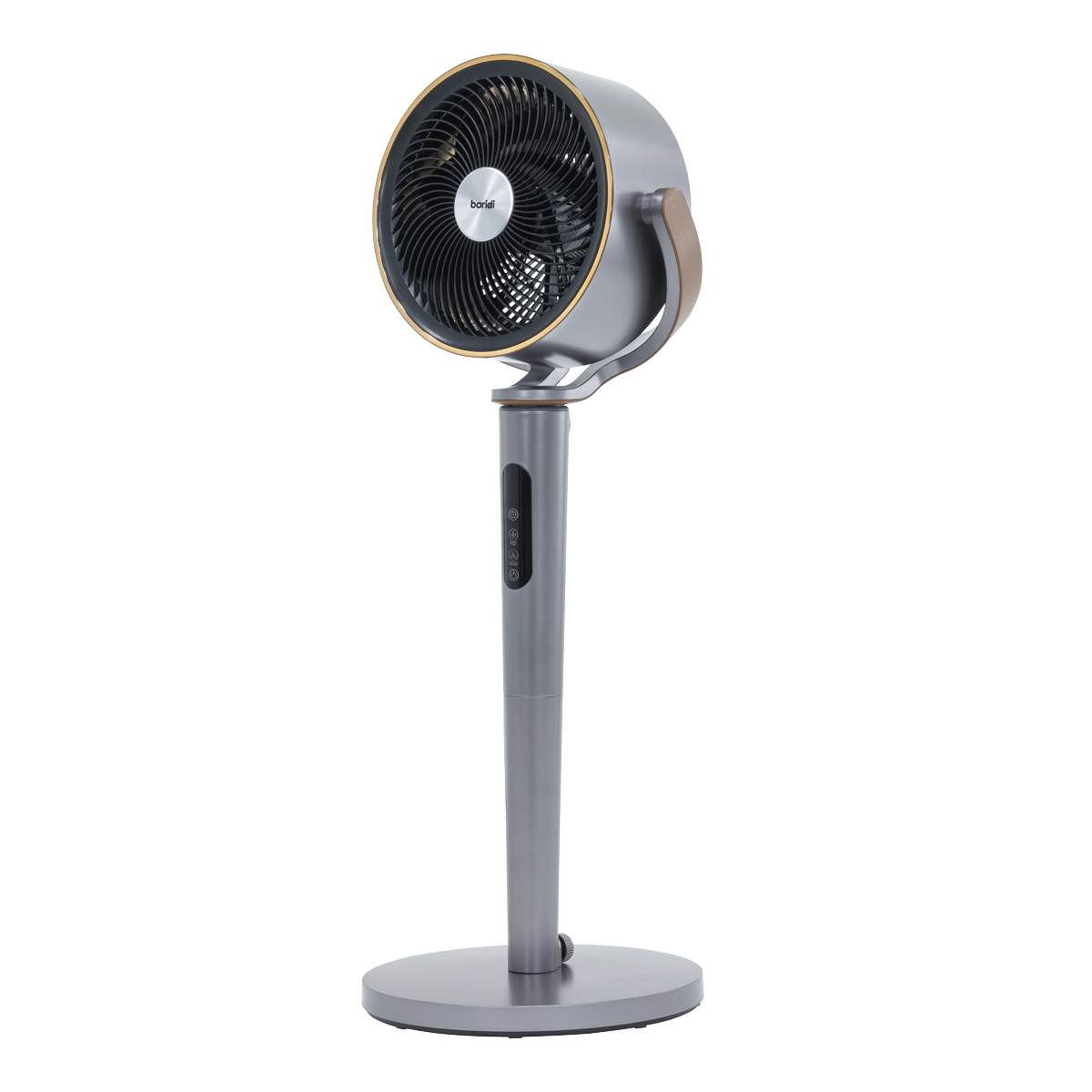 12" Pedestal Fan with Remote Control, Back Light & 12hr Timer - Grey DH264