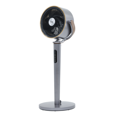 12" Pedestal Fan with Remote Control, Back Light & 12hr Timer - Grey DH264
