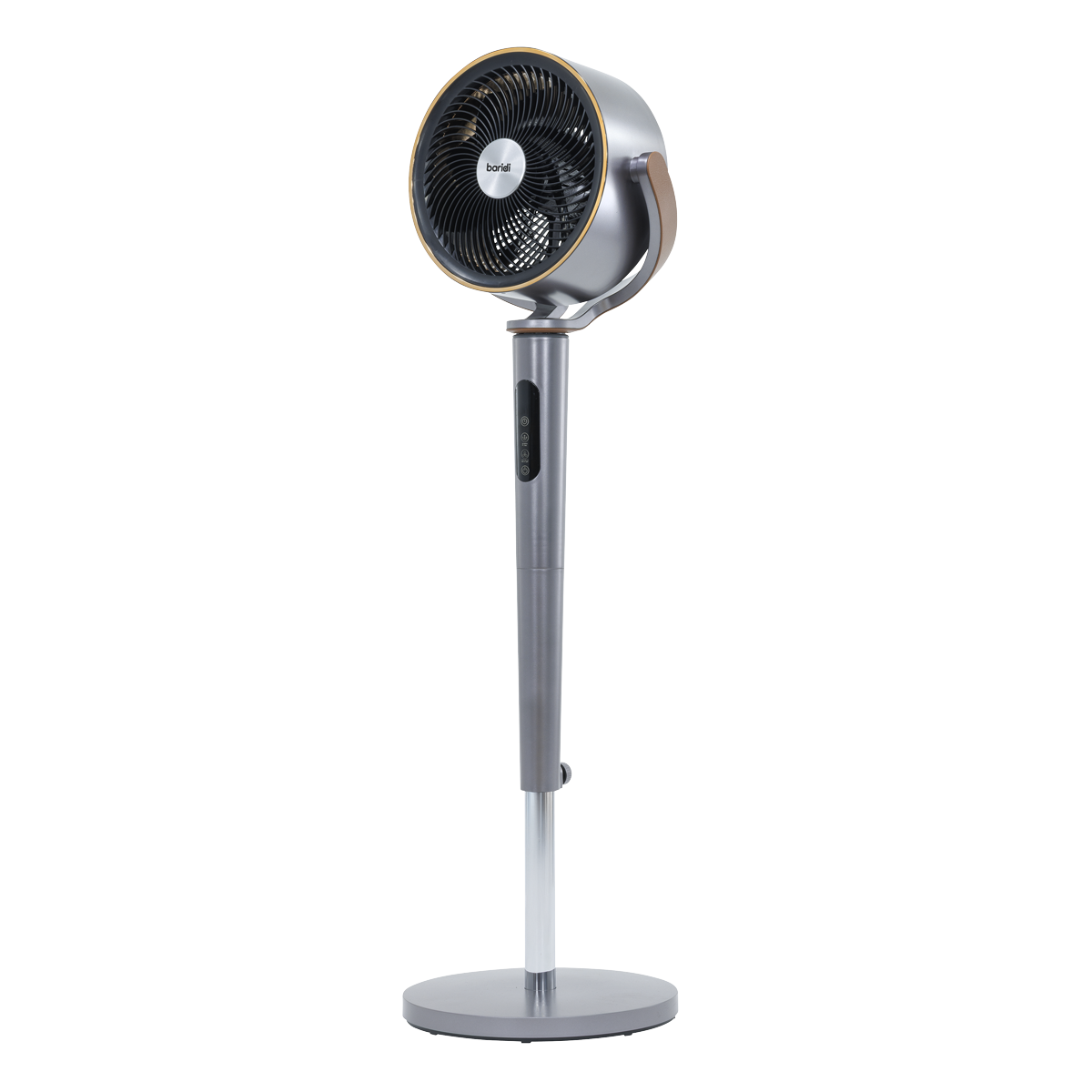12" Pedestal Fan with Remote Control, Back Light & 12hr Timer - Grey DH264