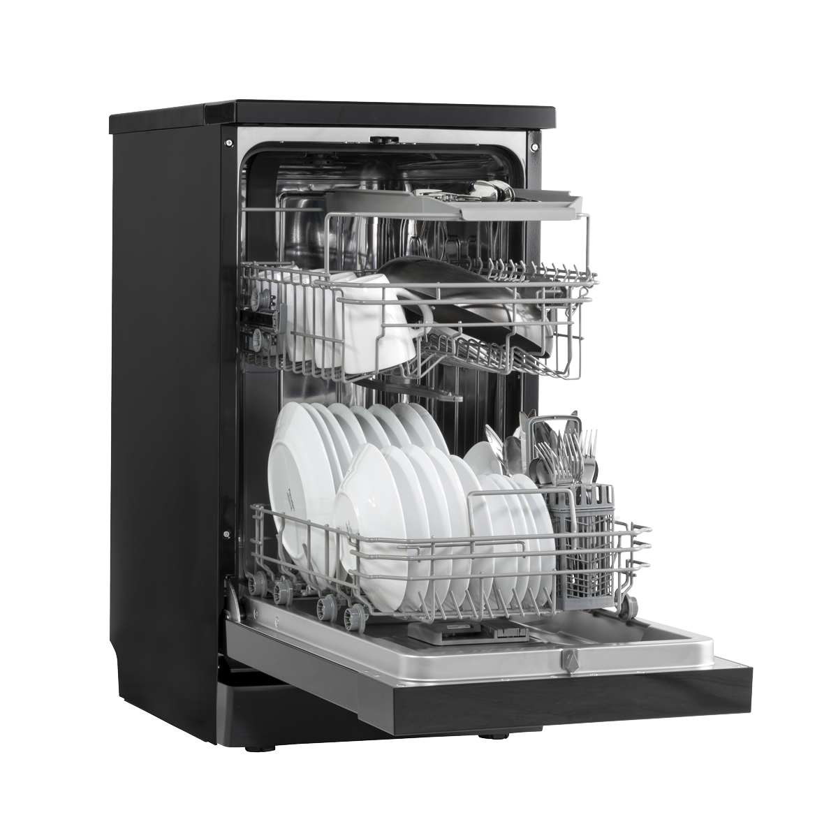 Slimline Freestanding Dishwasher 45cm Wide 10 Place Settings - Black DH267