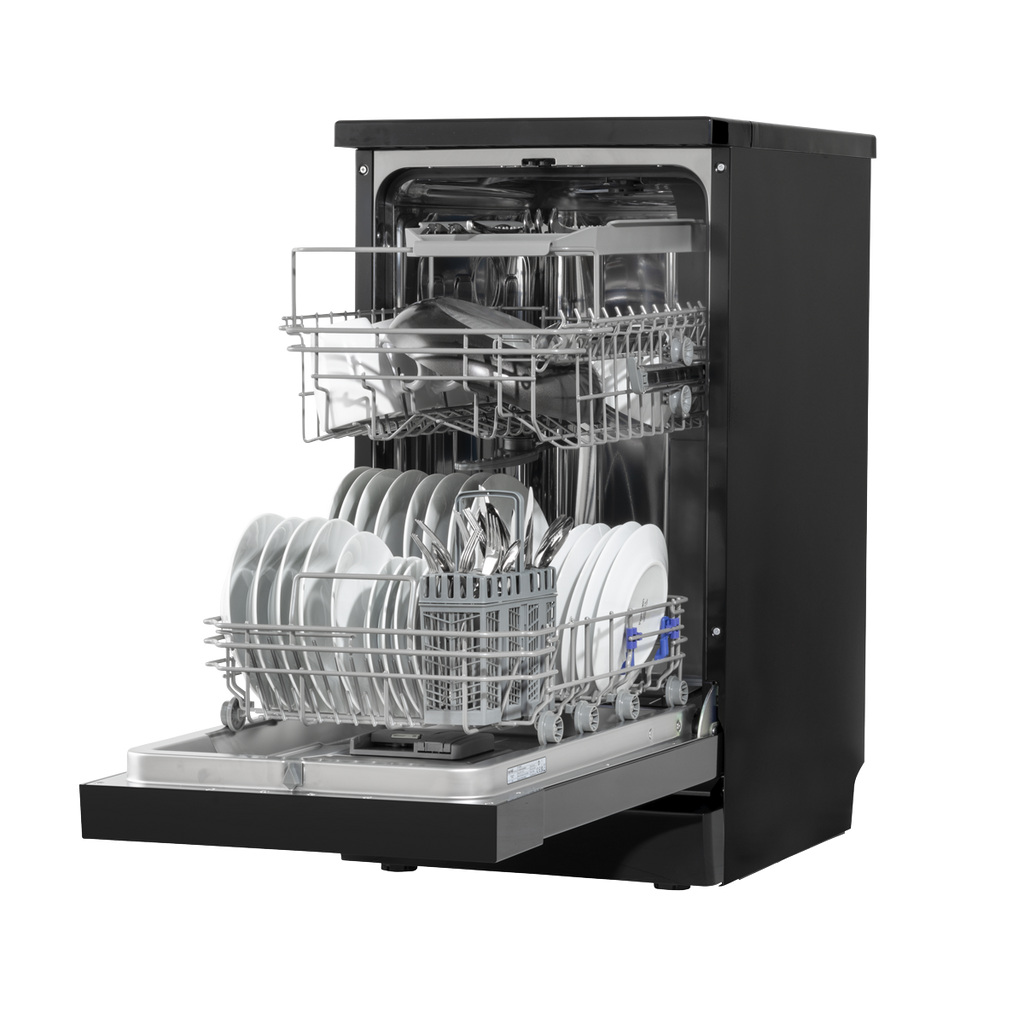 Slimline Freestanding Dishwasher 45cm Wide 10 Place Settings - Black DH267