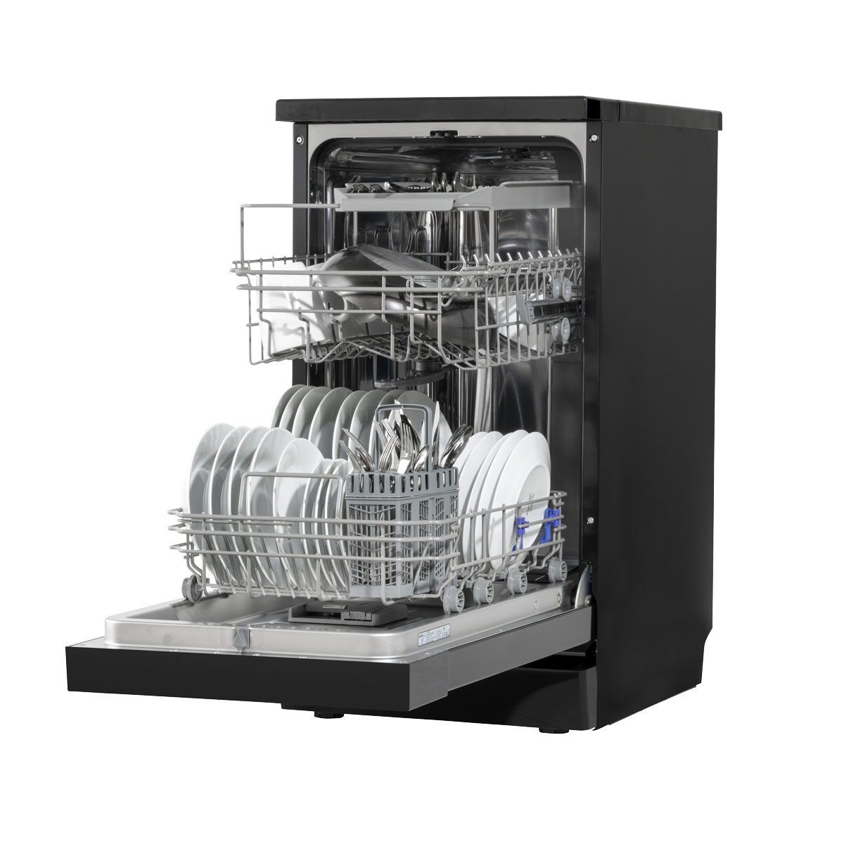 Slimline Freestanding Dishwasher 45cm Wide 10 Place Settings - Black DH267