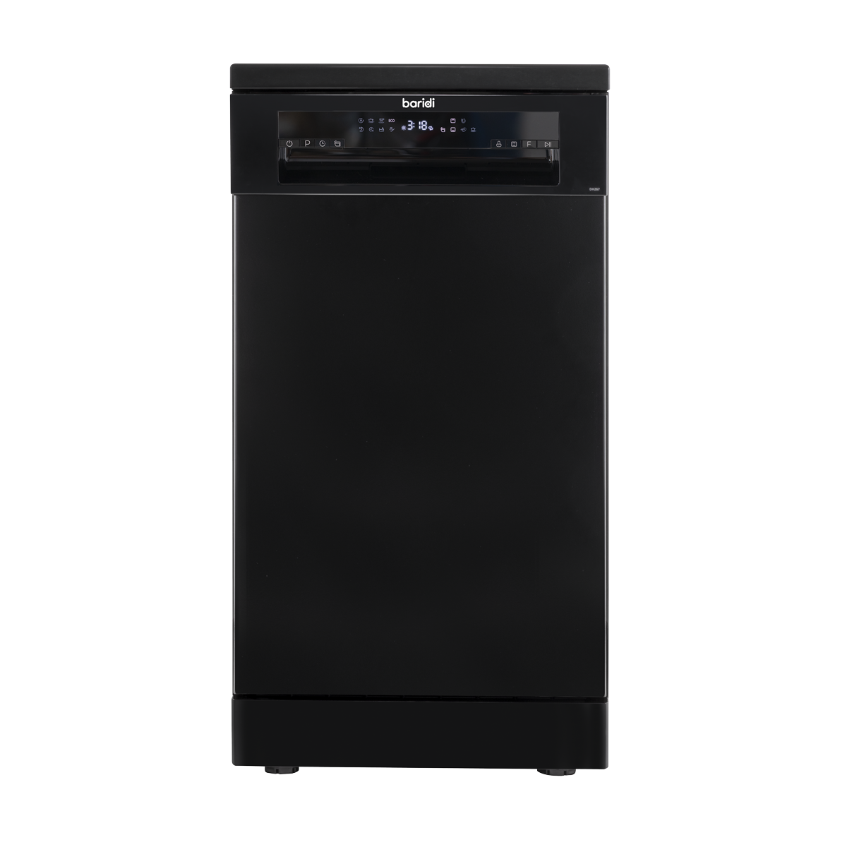 Slimline Freestanding Dishwasher 45cm Wide 10 Place Settings - Black DH267