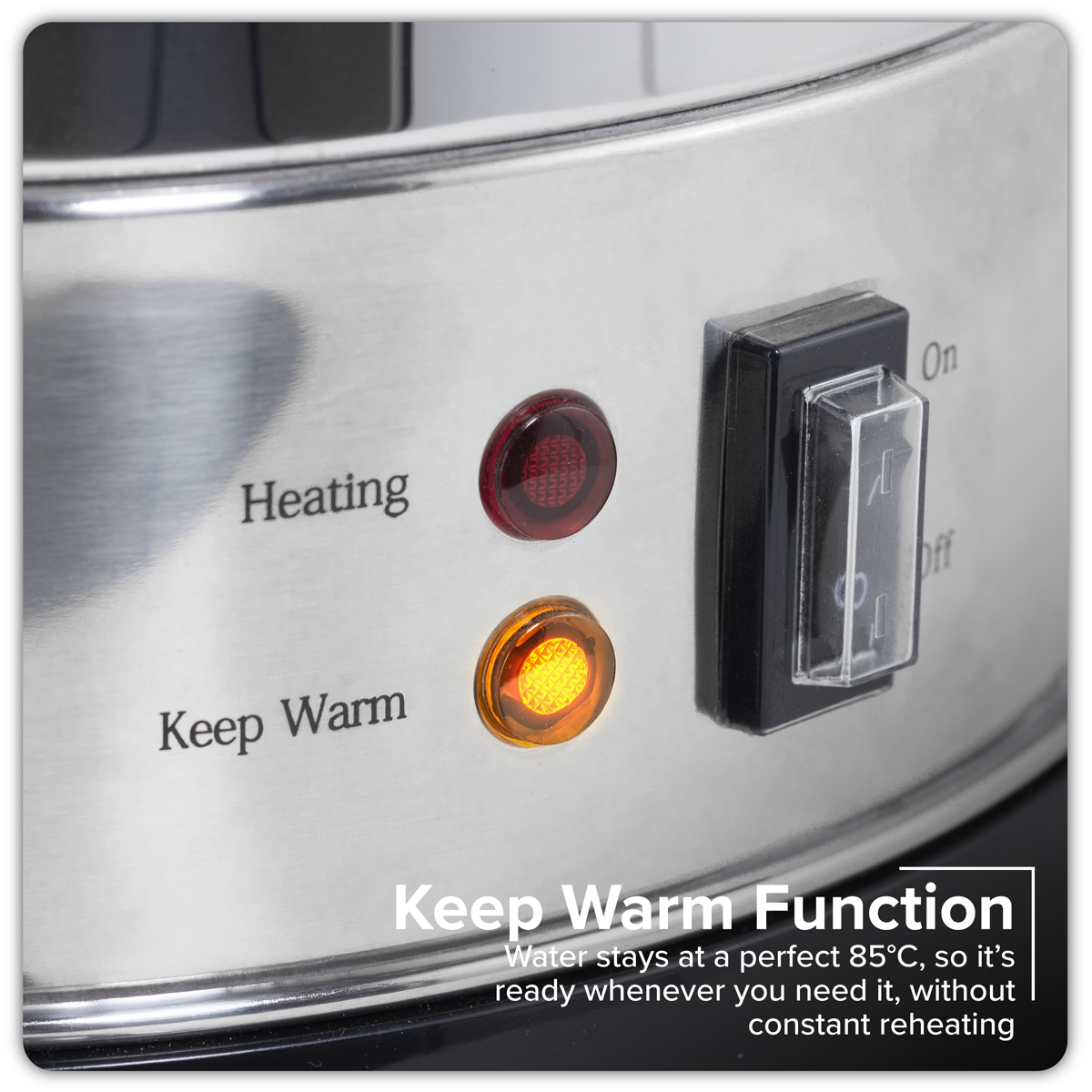 Hot Water Boiler/Tea Urn 10L Capacity - Stainless Steel DH269