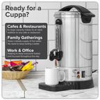 Hot Water Boiler/Tea Urn 10L Capacity - Stainless Steel DH269