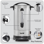 Hot Water Boiler/Tea Urn 10L Capacity - Stainless Steel DH269