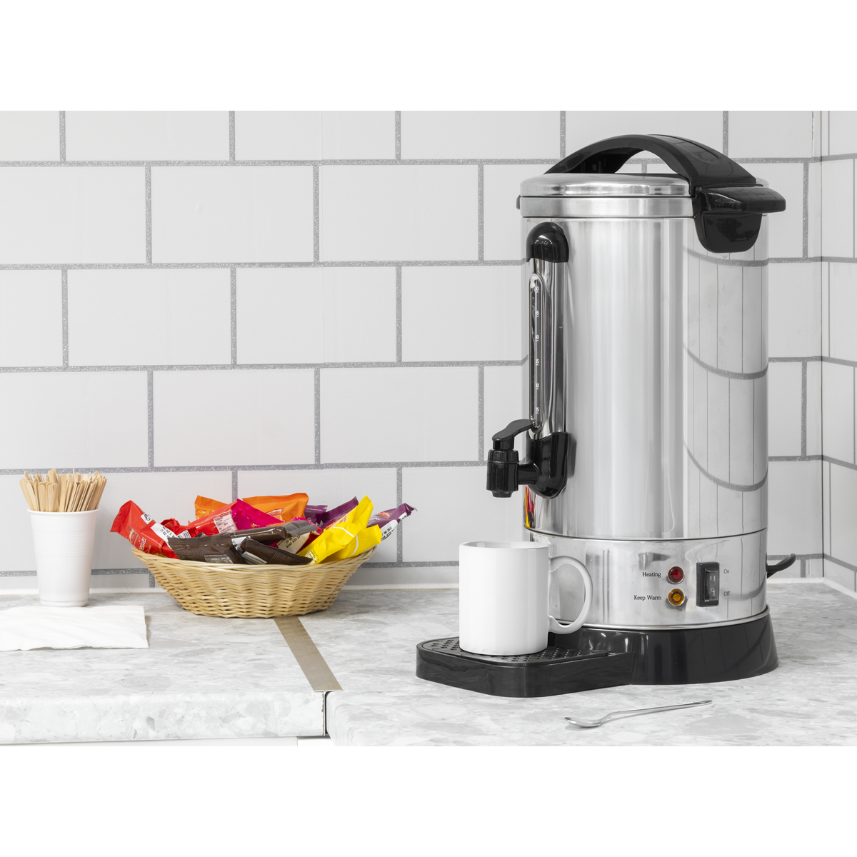 Hot Water Boiler/Tea Urn 10L Capacity - Stainless Steel DH269
