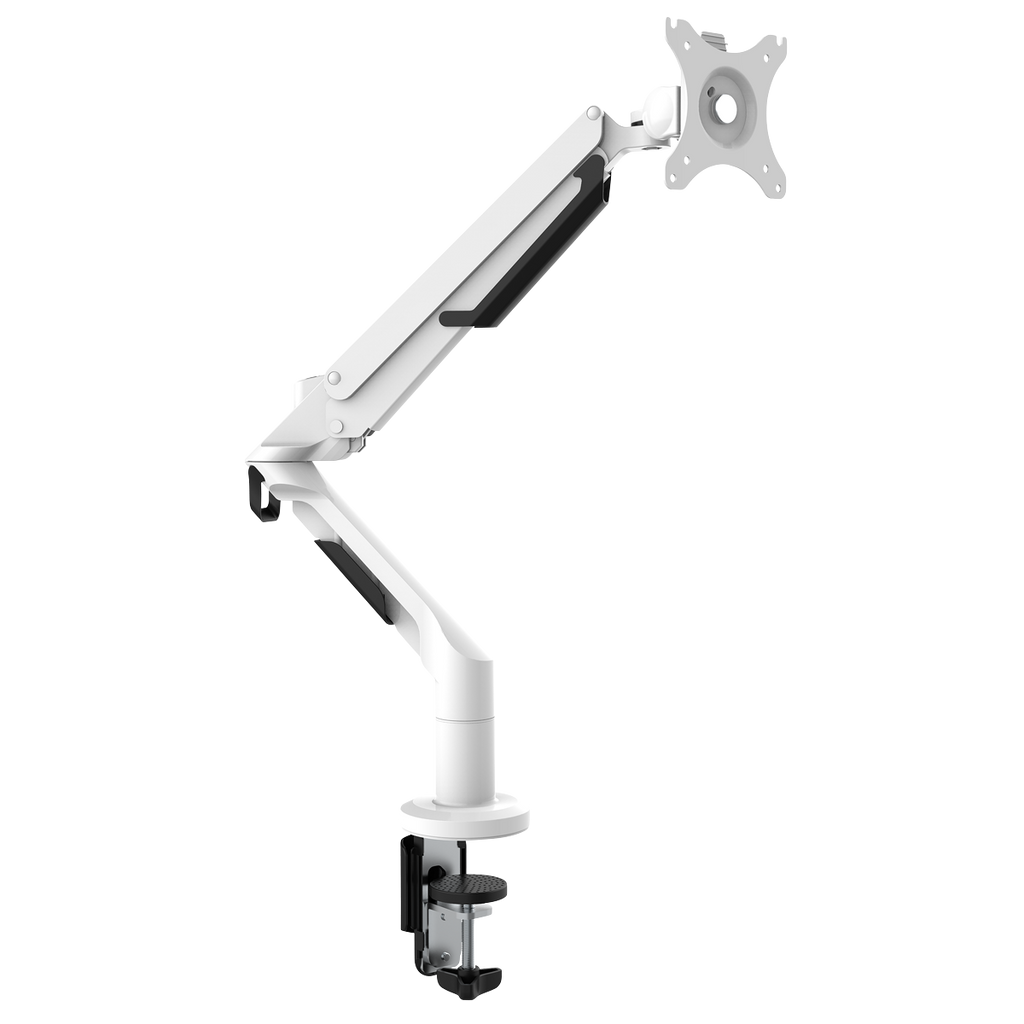 Adjustable Single Monitor Arm with 360° Rotation - White DH26