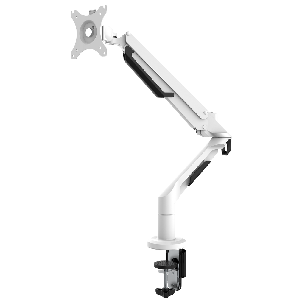 Adjustable Single Monitor Arm with 360° Rotation - White DH26