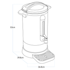Baridi Hot Water Boiler, Tea Urn, 20L Capacity, Stainless Steel DH270