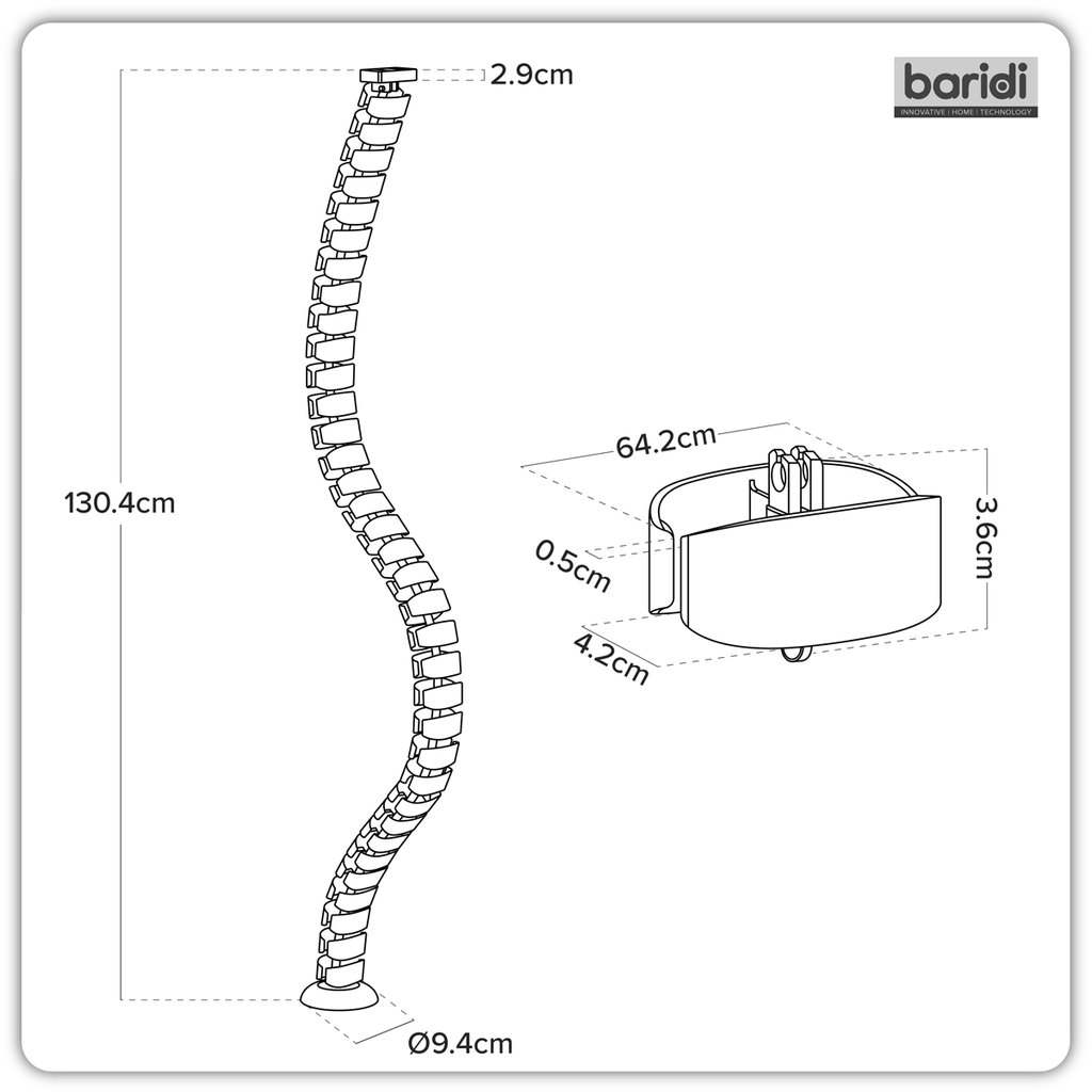 Flexible Cable Management System, Magnetic 1.3m DH275