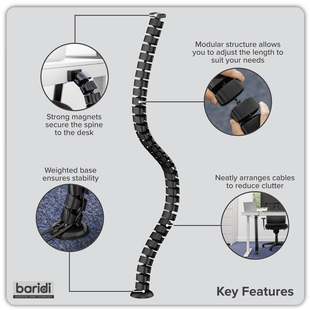 Flexible Cable Management System, Magnetic 1.3m DH275