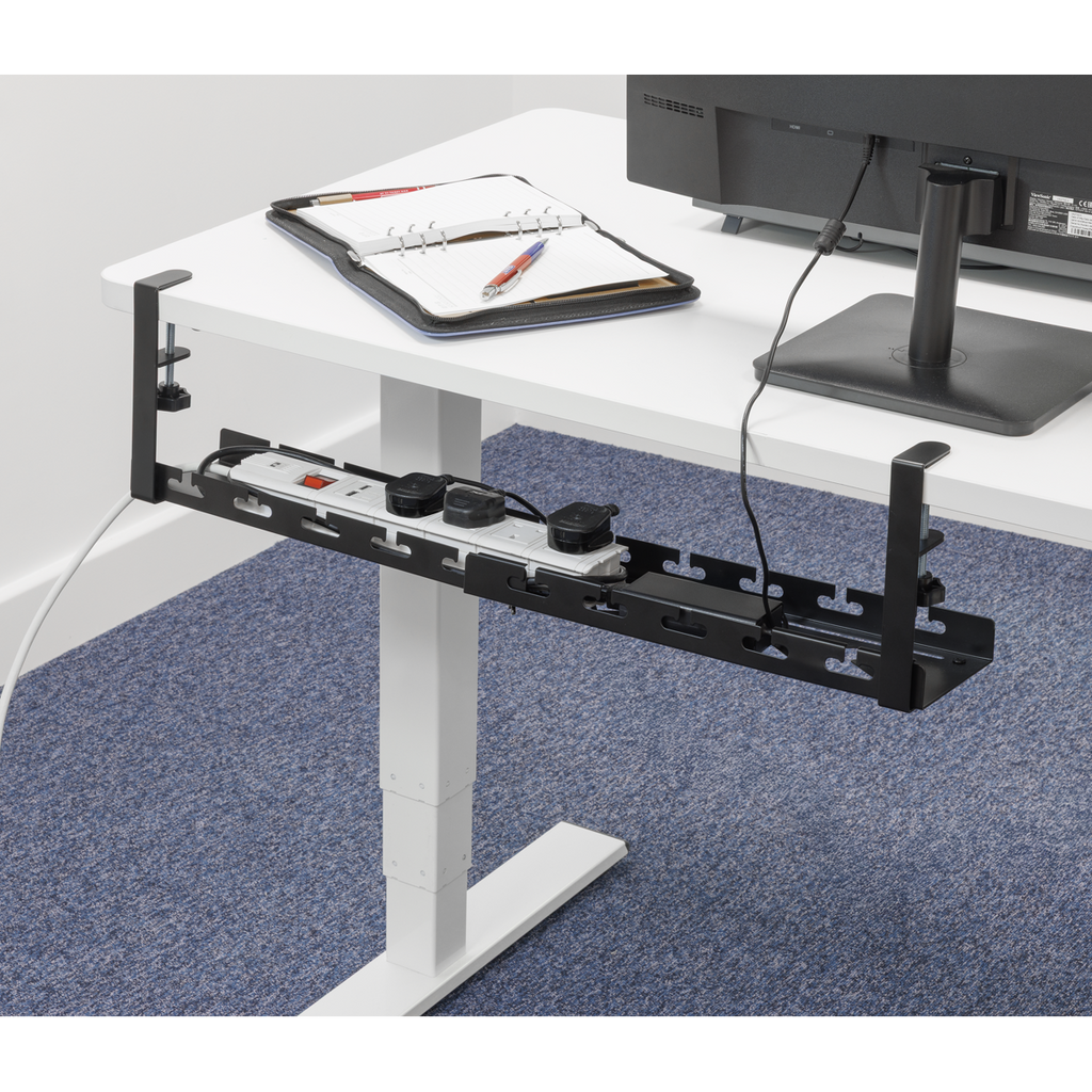 Extendable Cable Management Tray 435/730 x 130 x 190mm - Black DH276