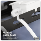 Extendable Cable Management Tray 435/730 x 130 x 190mm - Black DH276