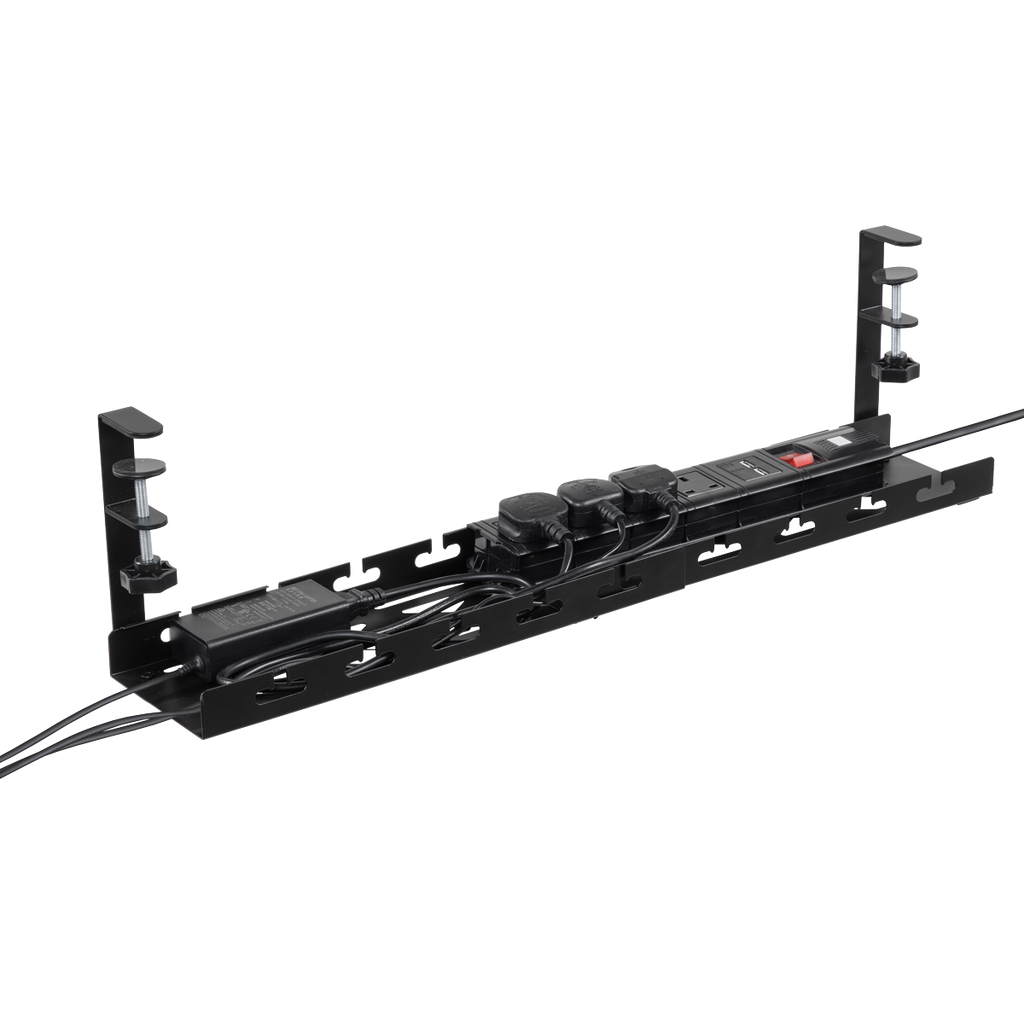Extendable Cable Management Tray 435/730 x 130 x 190mm - Black DH276