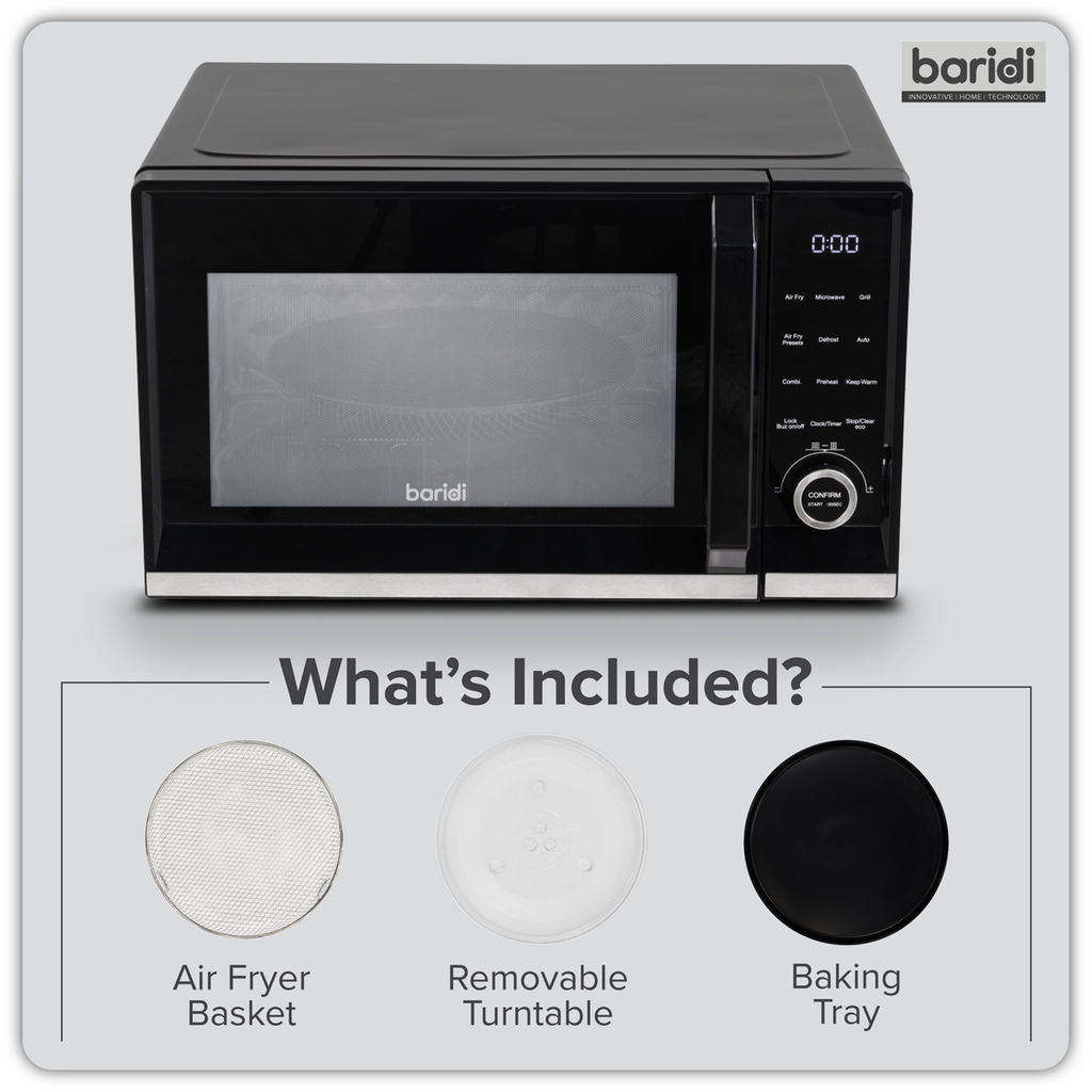 7-in-1 Air Fryer Microwave & Grill, 28L Capacity - Black DH277