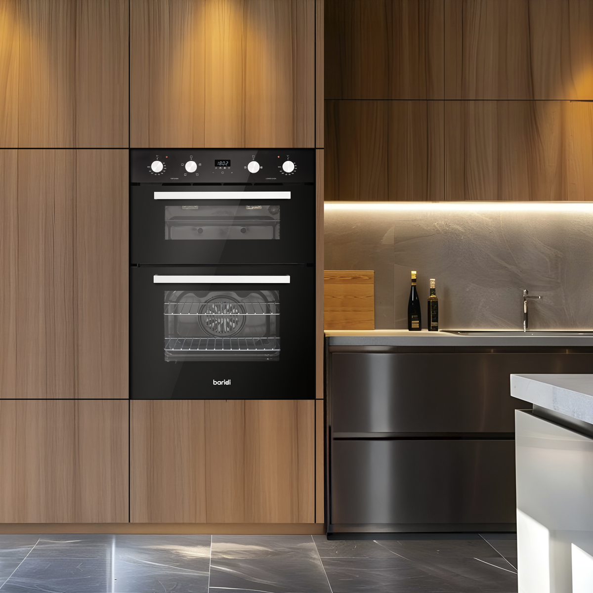 72cm Built-Under Double Oven, 74L Capacity, Energy Rating A – Black DH278