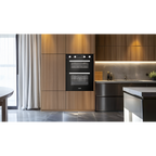 72cm Built-Under Double Oven, 74L Capacity, Energy Rating A – Black DH278