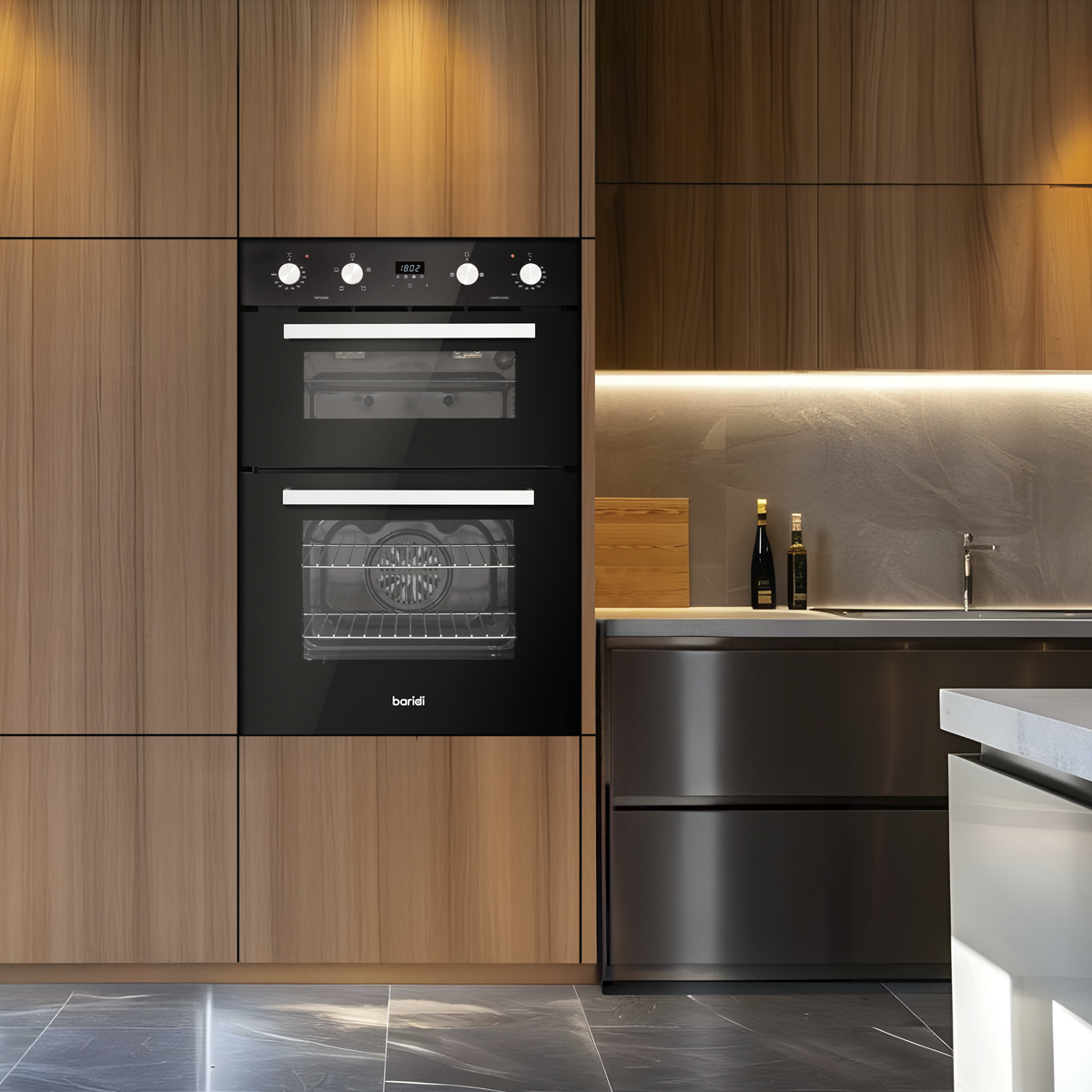 90cm Built-In Double Oven, 88L Capacity, Energy Rating A – Black DH279