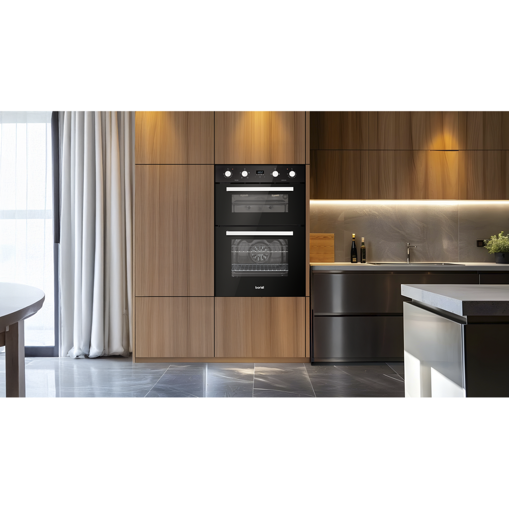 90cm Built-In Double Oven, 88L Capacity, Energy Rating A – Black DH279