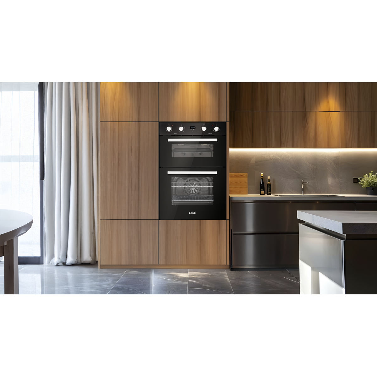 90cm Built-In Double Oven, 88L Capacity, Energy Rating A – Black DH279