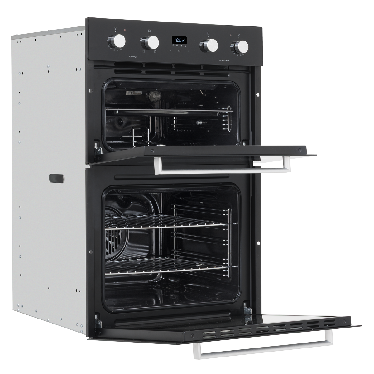 90cm Built-In Double Oven, 88L Capacity, Energy Rating A – Black DH279