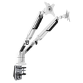 Adjustable Double Monitor Arm with 360° Rotation - White DH27