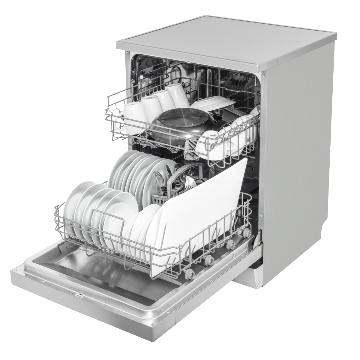 Regular Sized Freestanding Dishwasher 60cm Wide 13 Place Settings - Silver DH280