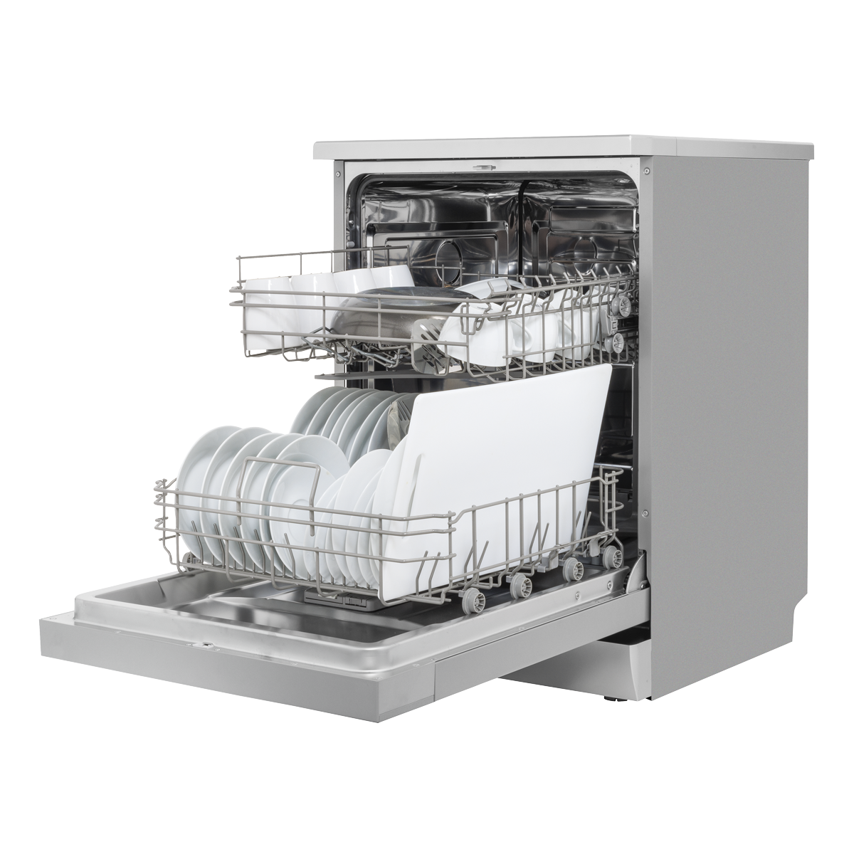 Regular Sized Freestanding Dishwasher 60cm Wide 13 Place Settings - Silver DH280