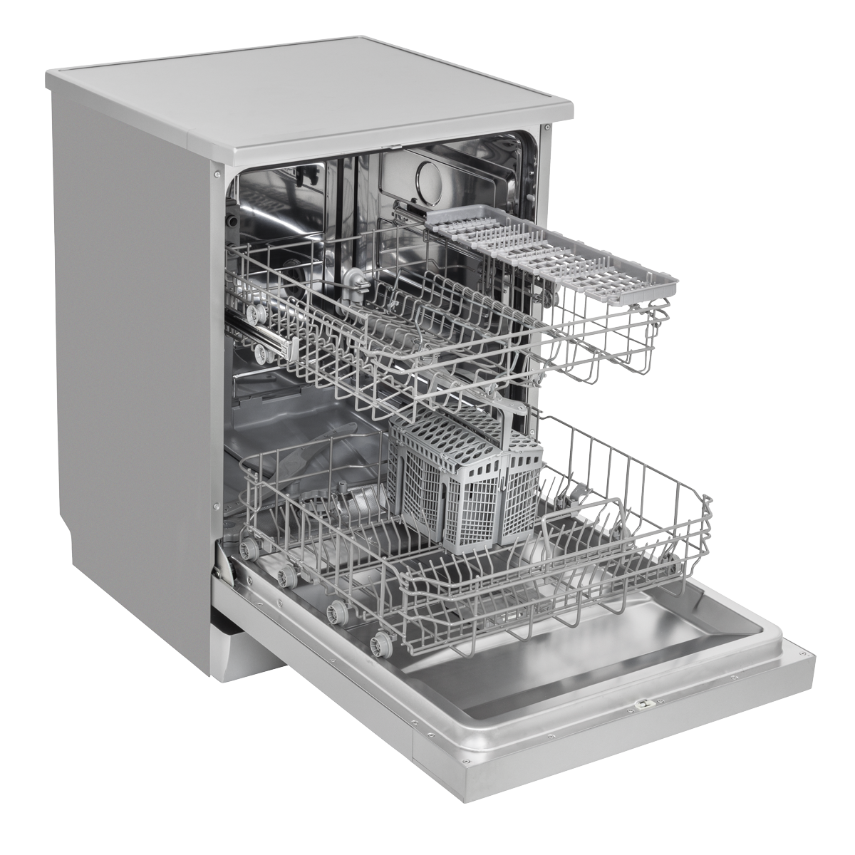 Regular Sized Freestanding Dishwasher 60cm Wide 13 Place Settings - Silver DH280