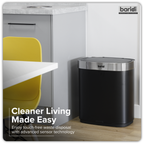 Sensor Bin 50L - Black/Stainless Steel DH281
