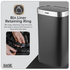 Sensor Bin 80L - Black/Stainless Steel DH283