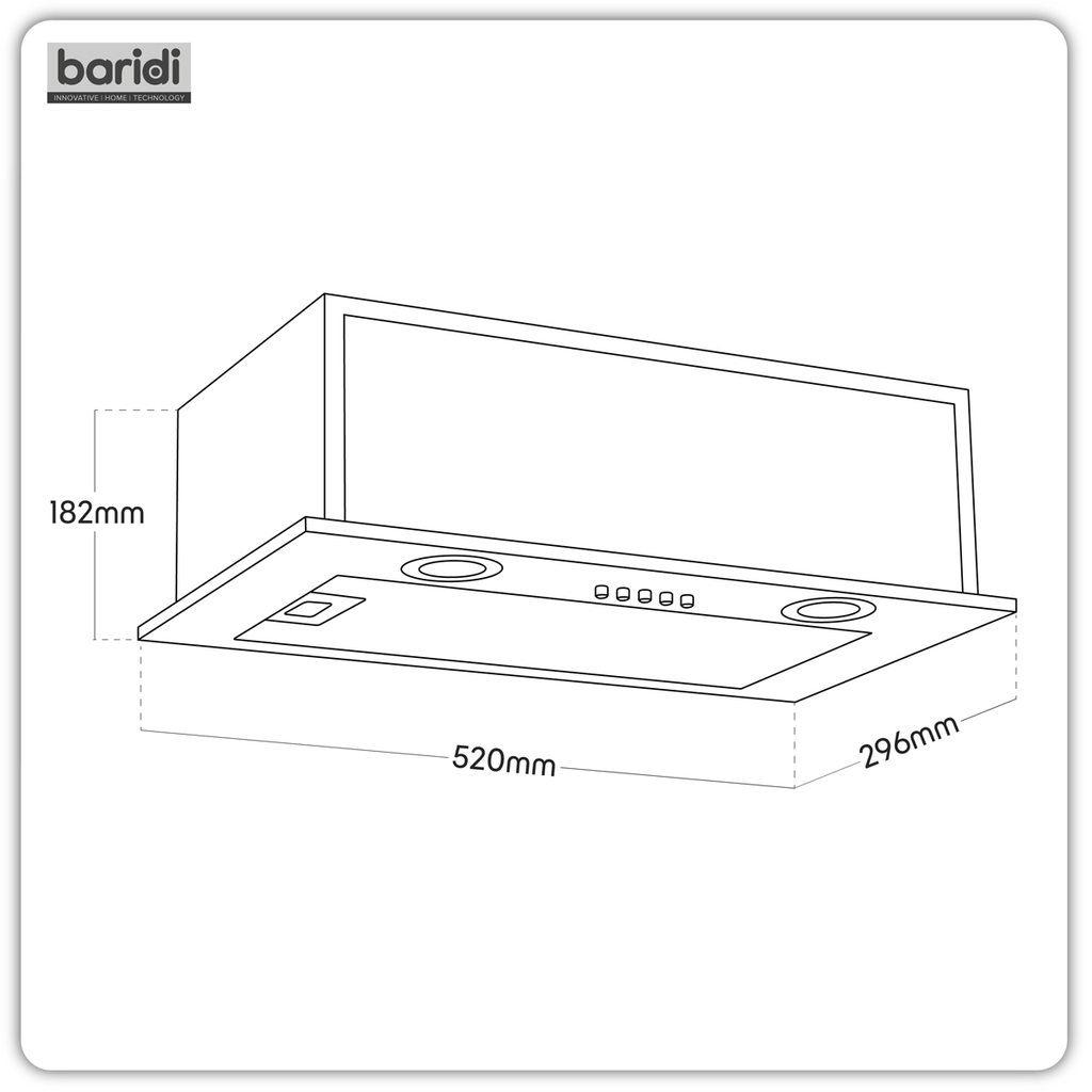 Cooker Hood with 5-Layer Filter 52cm - Stainless Steel DH284
