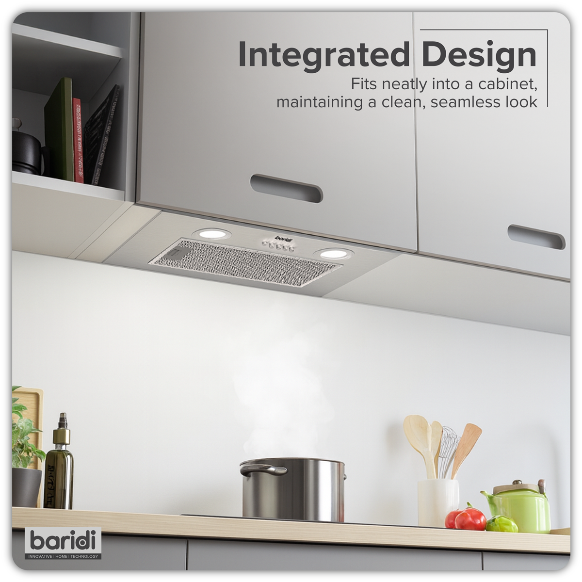 Cooker Hood with 5 Layer Filter 52cm - Stainless Steel DH284