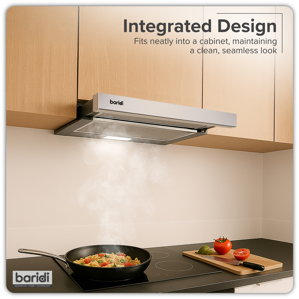 Telescopic Cooker Hood with Aluminium Filters 60cm - Stainless Steel DH286