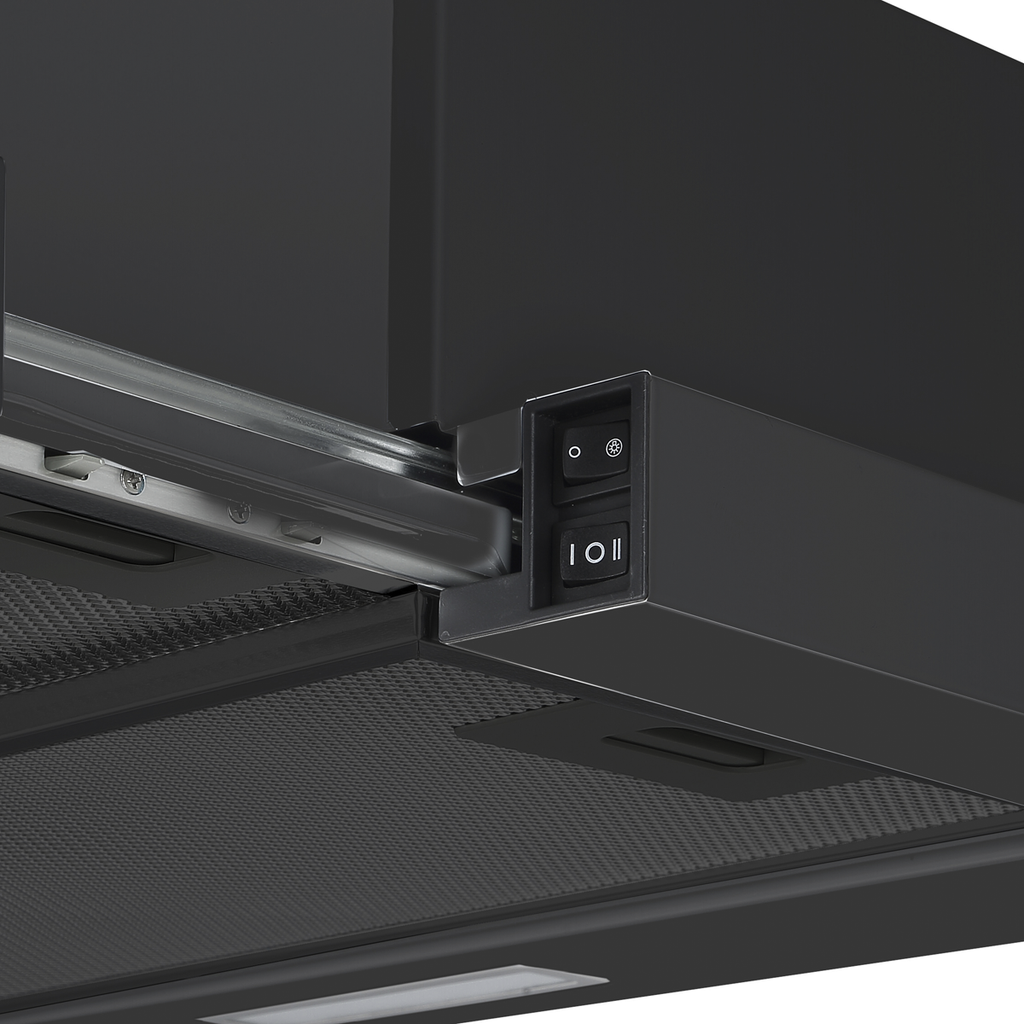 Telescopic Cooker Hood with Aluminium Filters 60cm - Black DH287