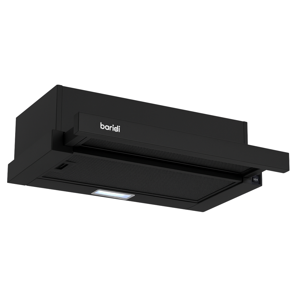 Telescopic Cooker Hood with Aluminium Filters 60cm - Black DH287