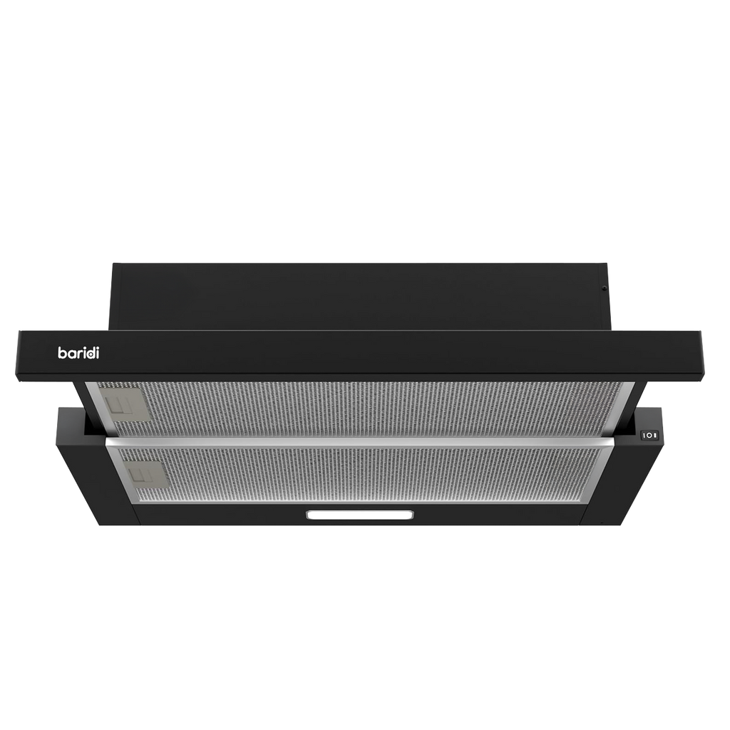 Telescopic Cooker Hood with Aluminium Filters 60cm - Black DH287