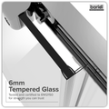 Sliding Shower Door 1000 x 1850mm, 6mm Tempered Glass, Reversible - Chrome DH292