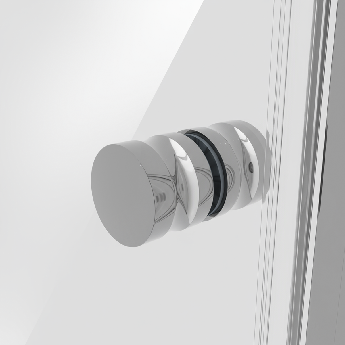 Sliding Shower Door 1000 x 1850mm, 6mm Tempered Glass, Reversible - Chrome DH292
