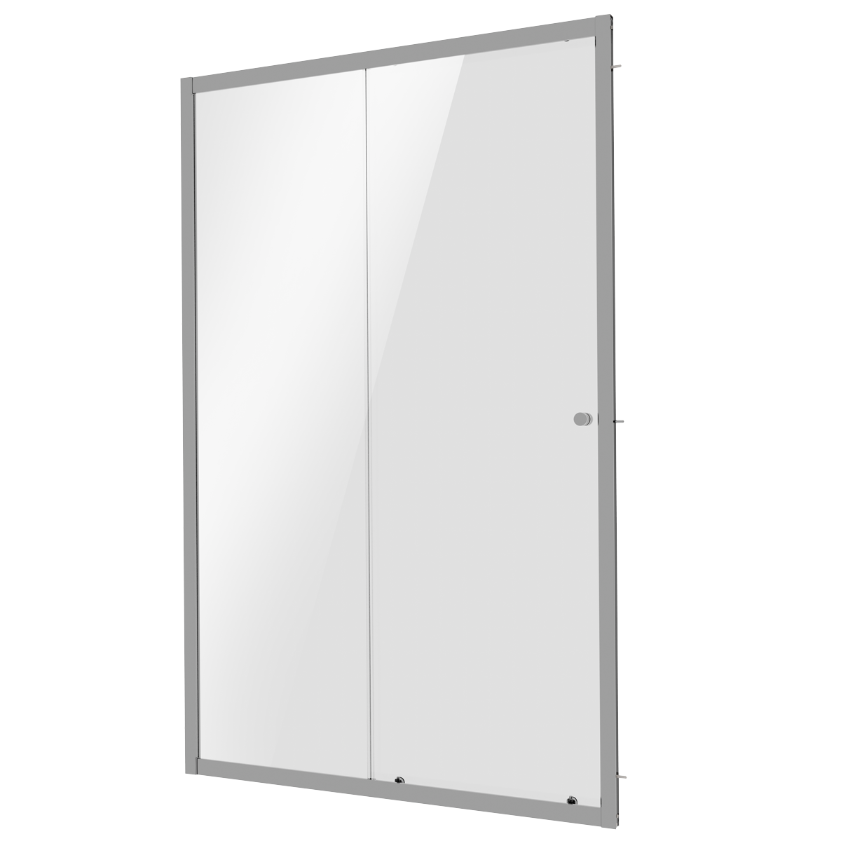 Sliding Shower Door 1000 x 1850mm, 6mm Tempered Glass, Reversible - Chrome DH292